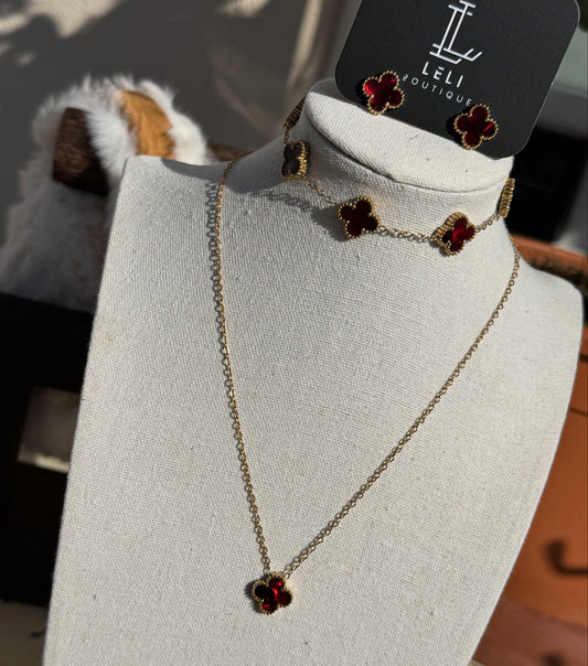 Kleeblatt Set Bordeaux