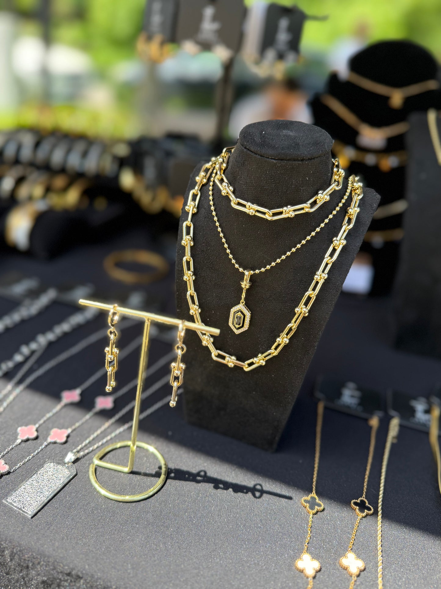 14K Vergoldetes Schmuckset – Halskette, Armband & Ohrringe