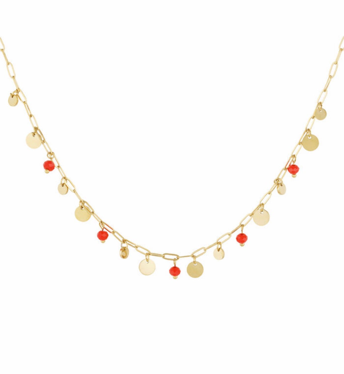 Kristall-Charm Halskette aus Edelstahl Kette