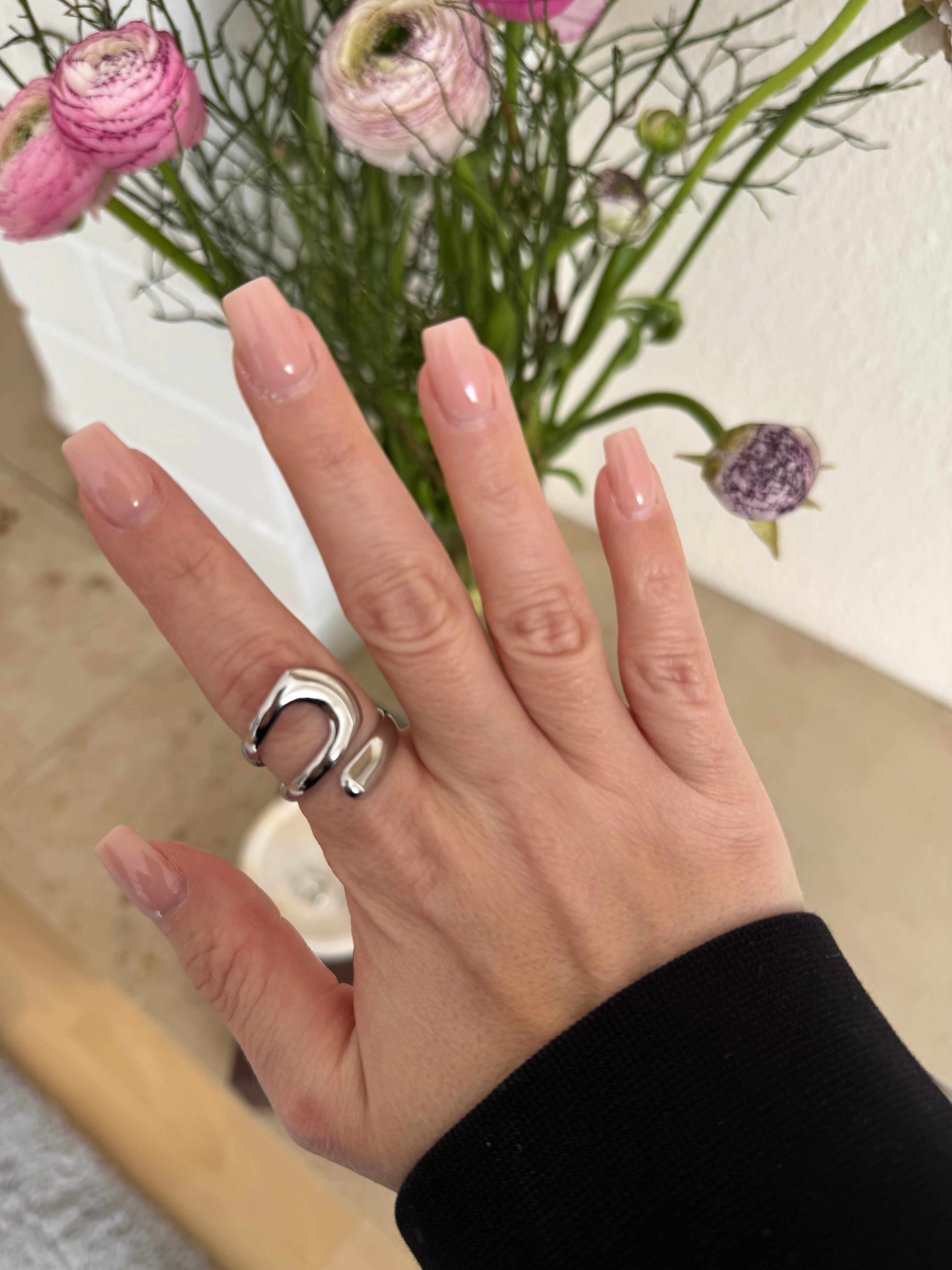 Edelstahl Ring Silber