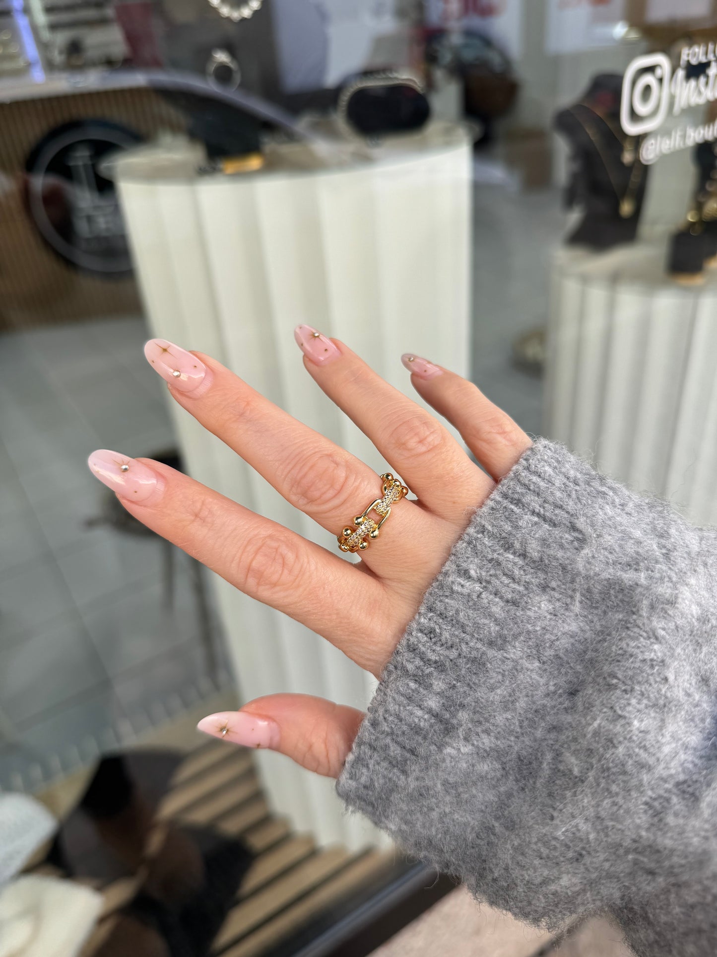 Verstellbarer Ring – 14K vergoldet