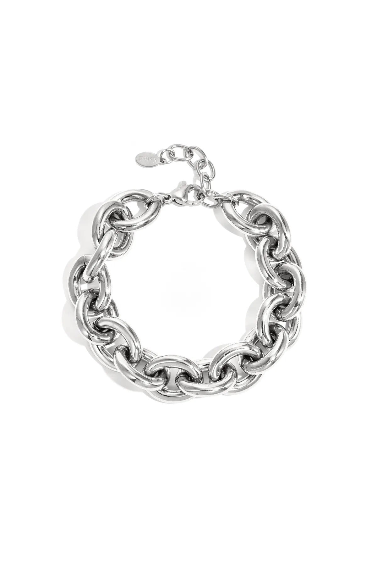 Edelstahlarmband „Basic“ in Silber – 18 cm + Verlängerung