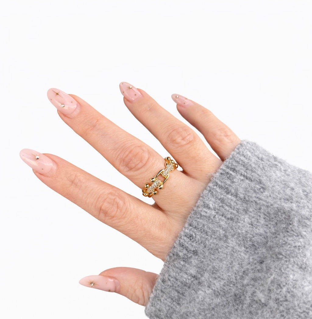 Verstellbarer Ring – 14K vergoldet