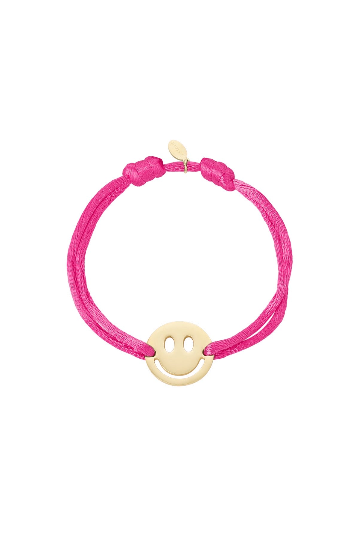 Smiley-Armband Pink & Gold