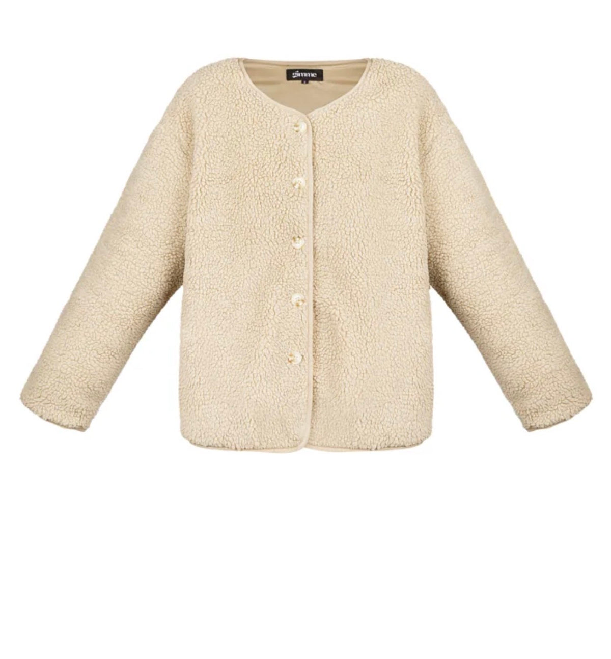 Teddy jacke beige Grösse S