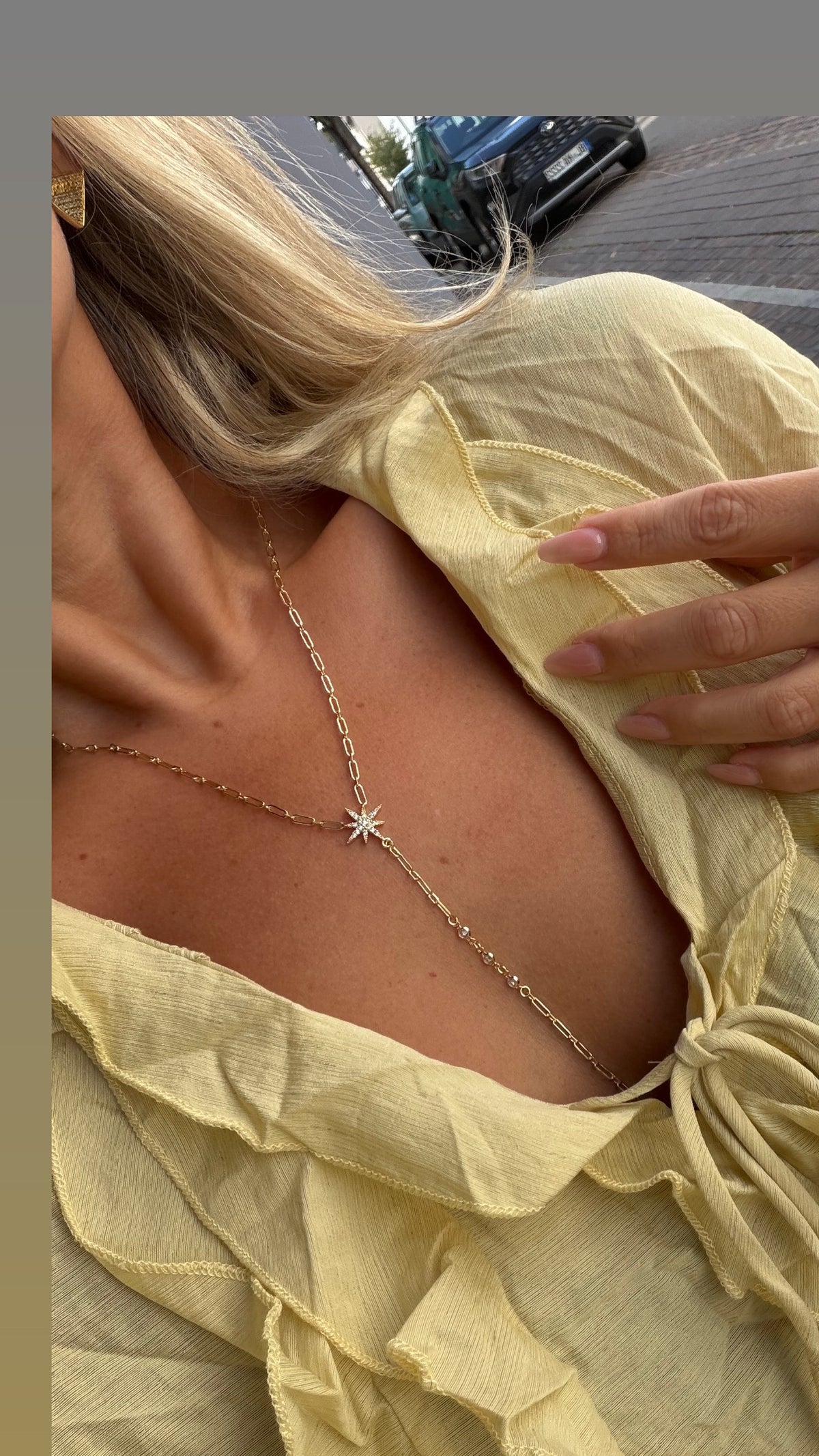 Vergoldete Y-Kette mit Sternanhänger