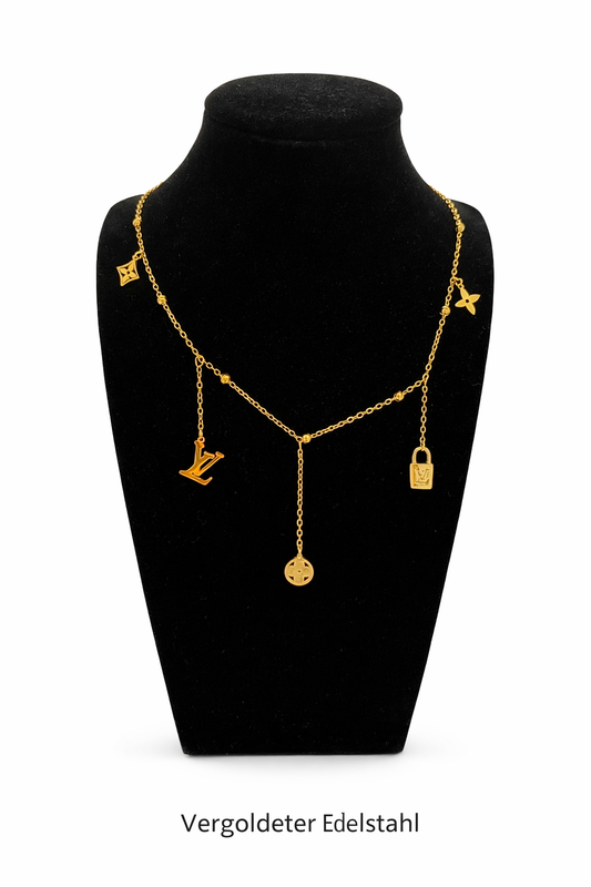Vergoldete Edelstahl Charm-Kette