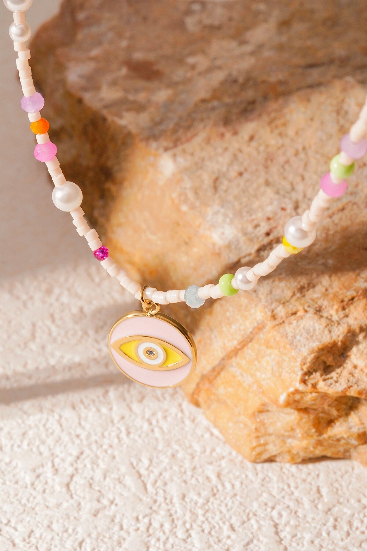 Bunte Evil Eye Perlenkette