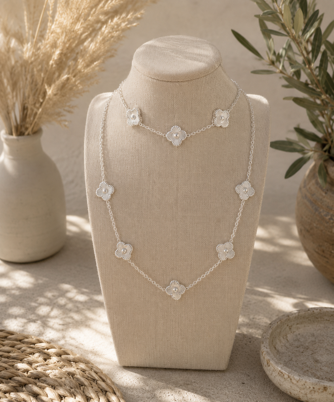 Kleeblatt Armband & Kette